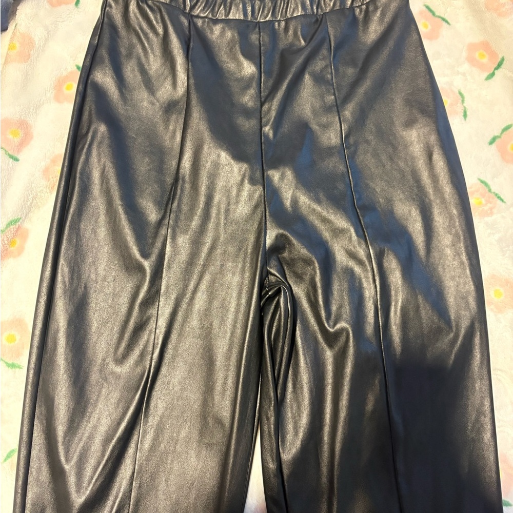 PrettyLittleThing Black Faux Leather Trousers